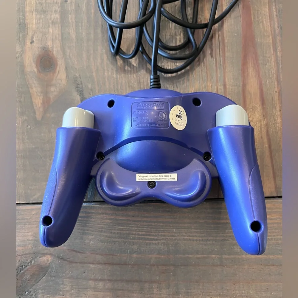 Nintendo GameCube Blue Gamepad Wired Controller SUPERPAD by Interact - Tested